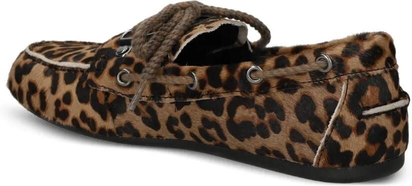 Bibi Lou Loafers met veters en luipaard-print Bruin - Foto 2