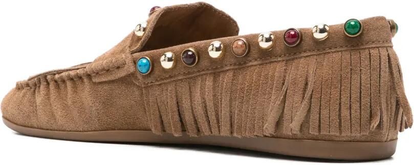 Bibi Lou Loafers met franje afwerking en studs Beige - Foto 3