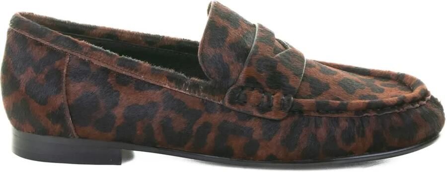 Bibi Lou Loafers met luipaardprint Bruin
