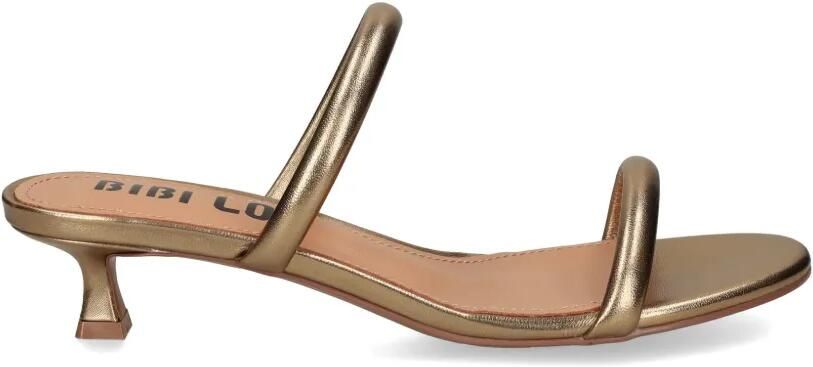 Bibi Lou Musa leren sandalen met metallic-effect Goud