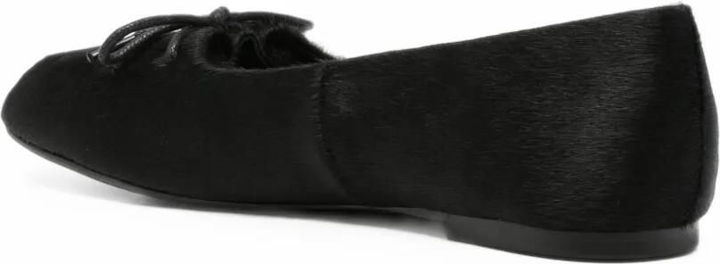 Bibi Lou Pao bow-detail calf-hair ballet flats Zwart - Foto 3