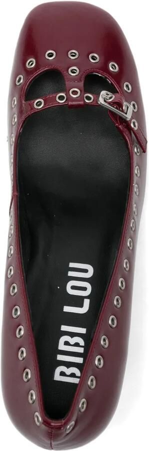 Bibi Lou Pumps met blokhak en ringlets Rood