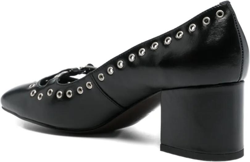 Bibi Lou Pumps met blokhak en ringlets Zwart