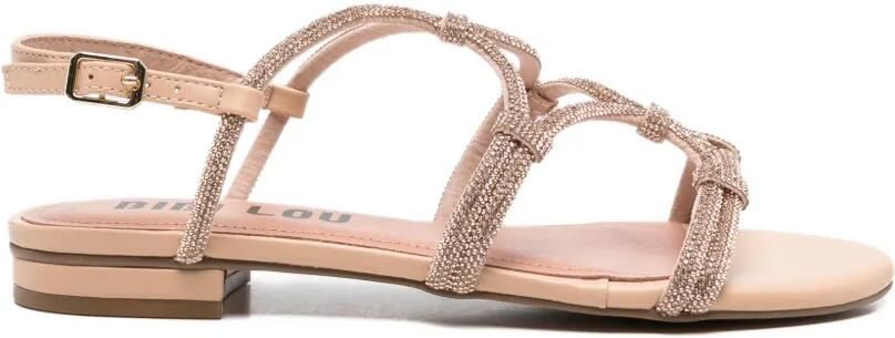 Bibi Lou Quail sandalen verfraaid met kristallen Beige