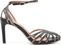 Bibi Lou Serabi gekooide sandalen verfraaid met kristallen Zwart - Zwart