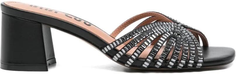 Bibi Lou Serabi gekooide sandalen verfraaid met kristallen Zwart