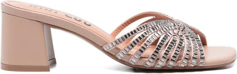 Bibi Lou Serabi leren sandalen verfraaid met kristallen Beige