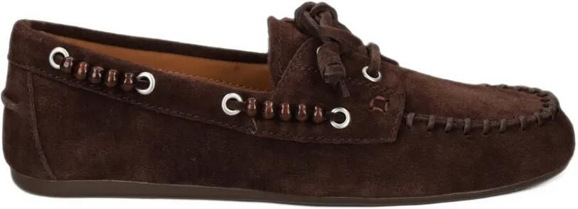 Bibi Lou Violetta beaded suede loafers Bruin