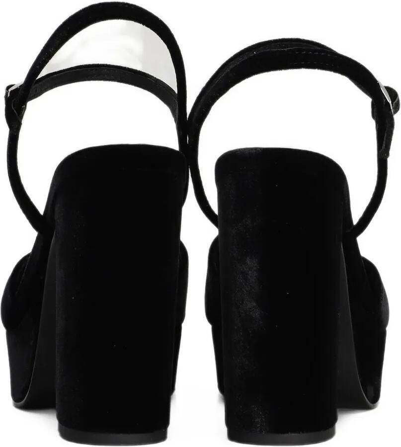 Bibi Lou Ziel velvet-texture platform pumps Zwart - Foto 2