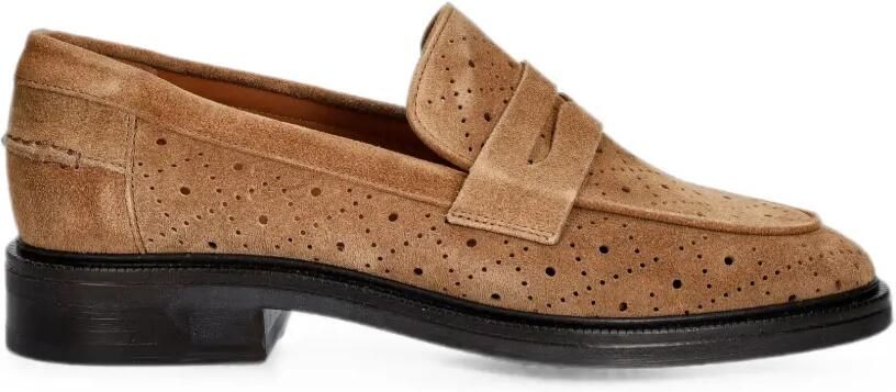 BILLI BI A19689 penny loafers met geperforeerde details Beige
