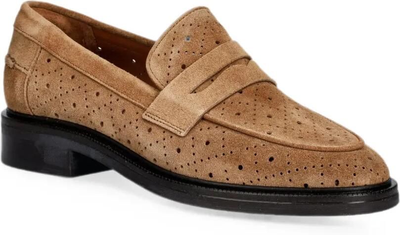 BILLI BI A19689 penny loafers met geperforeerde details Beige - Foto 2
