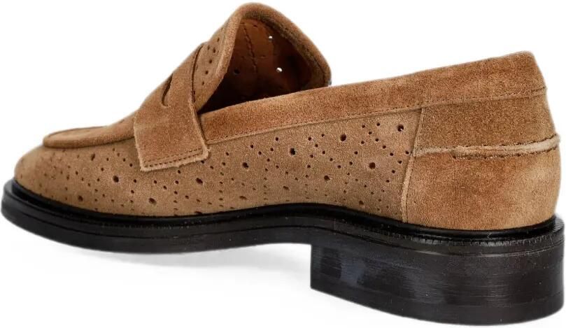 BILLI BI A19689 penny loafers met geperforeerde details Beige - Foto 3