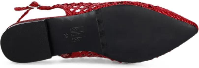 BILLI BI A9571 geweven slingback pumps Rood - Foto 4