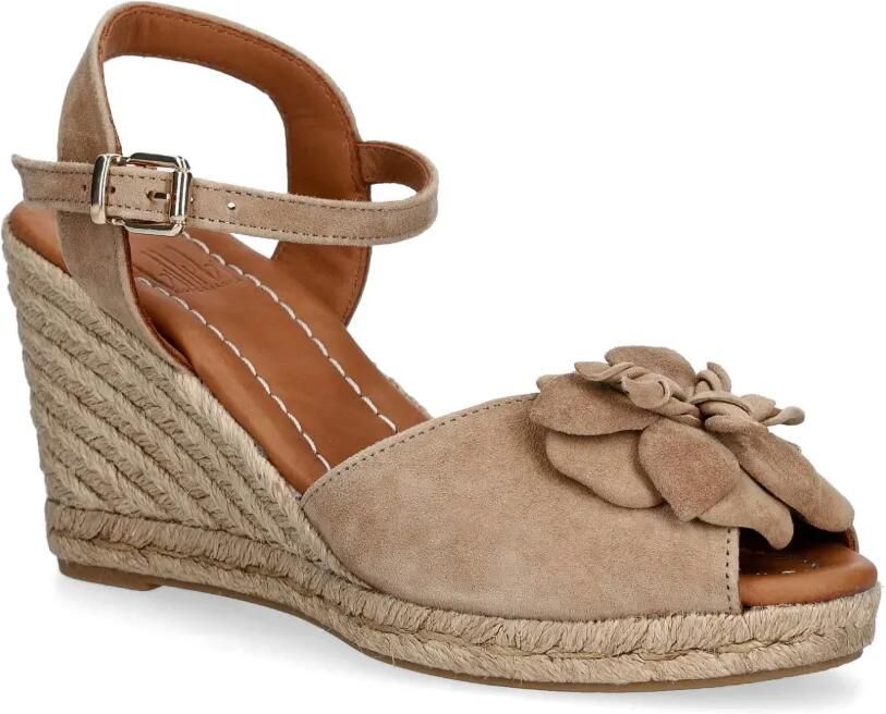 BILLI BI Espadrilles met sleehak en bloem-applicatie Beige - Foto 2