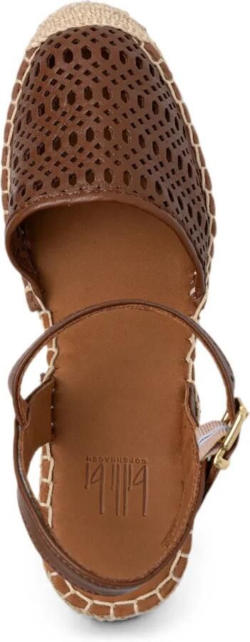 BILLI BI Espadrilles met sleehak en geperforeerde details Bruin - Foto 4