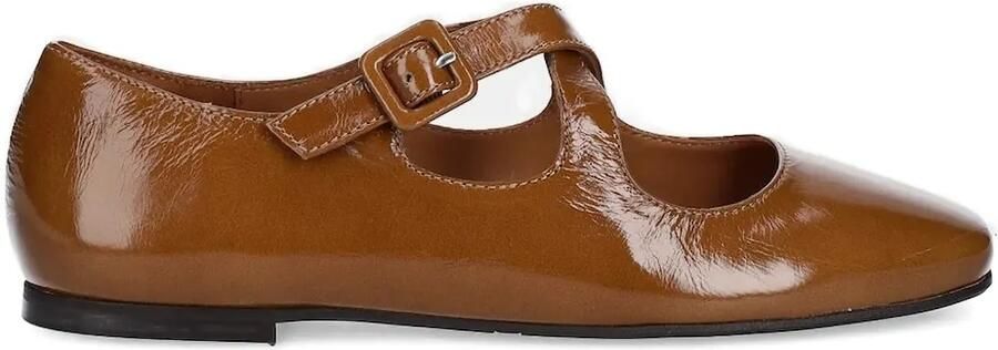 BILLI BI Lakleren pumps met gespsluiting Bruin