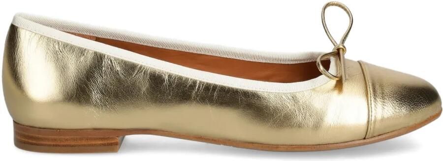 BILLI BI Leren ballerina's met strikdetail Geel