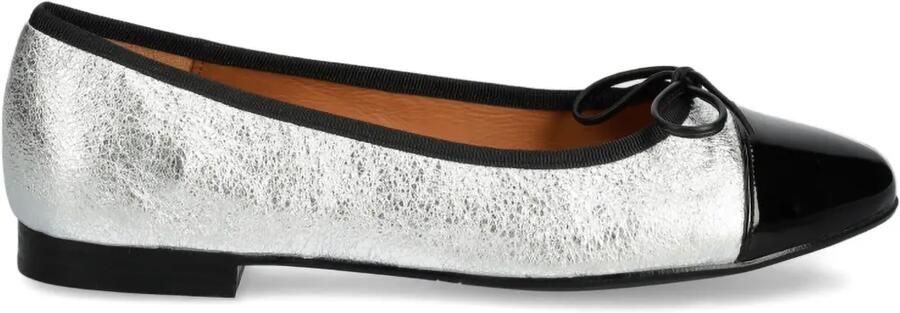 BILLI BI Metallic ballerina's met strik Zilver