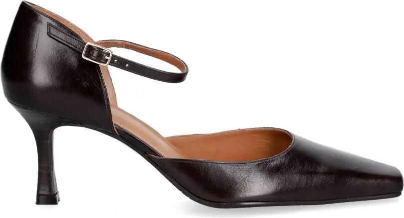 BILLI BI Pumps met vierkante neus en gespsluiting Bruin