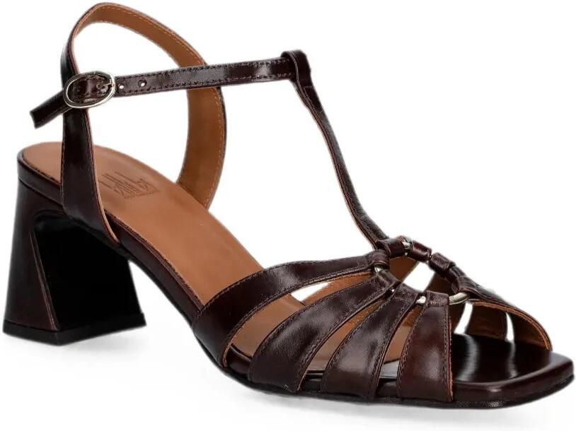 BILLI BI Sandalen met hak en T-bandje Bruin