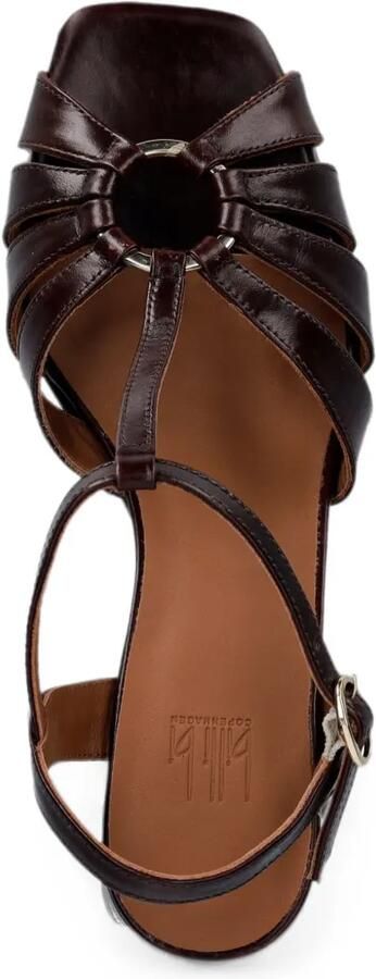 BILLI BI Sandalen met hak en T-bandje Bruin - Foto 3