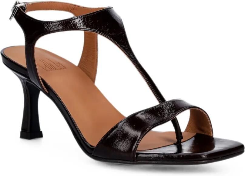 BILLI BI Sandalen met hak en T-bandje Bruin - Foto 3