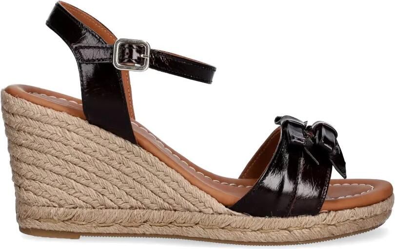 BILLI BI Sandalen met sleehak en strikdetail Bruin