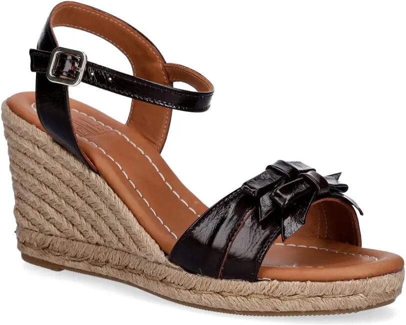 BILLI BI Sandalen met sleehak en strikdetail Bruin - Foto 3