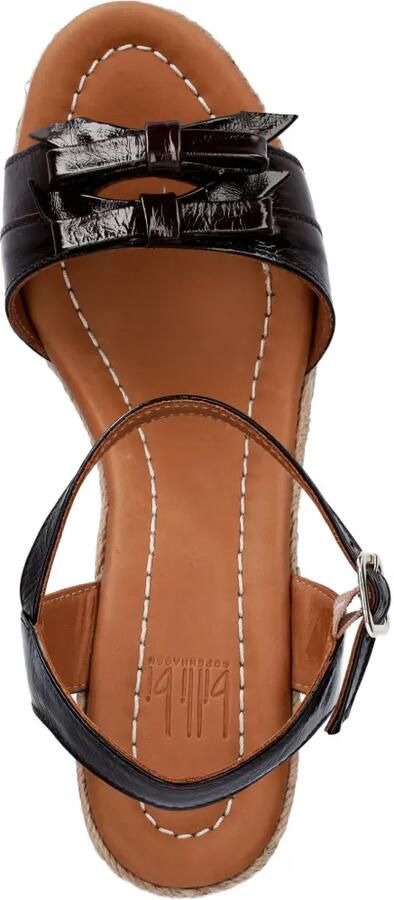 BILLI BI Sandalen met sleehak en strikdetail Bruin - Foto 4