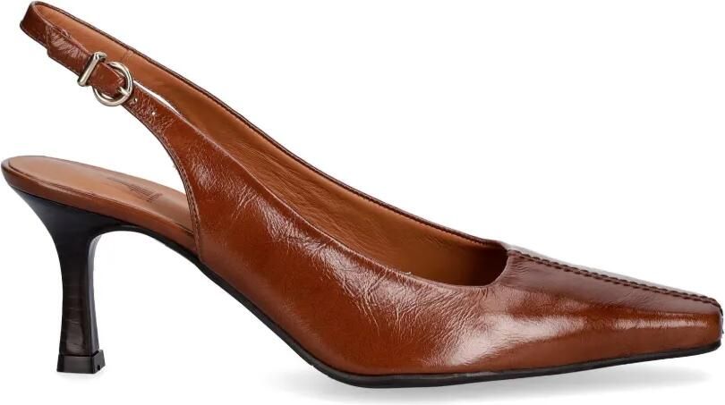BILLI BI Slingback pumps met vierkante neus Bruin