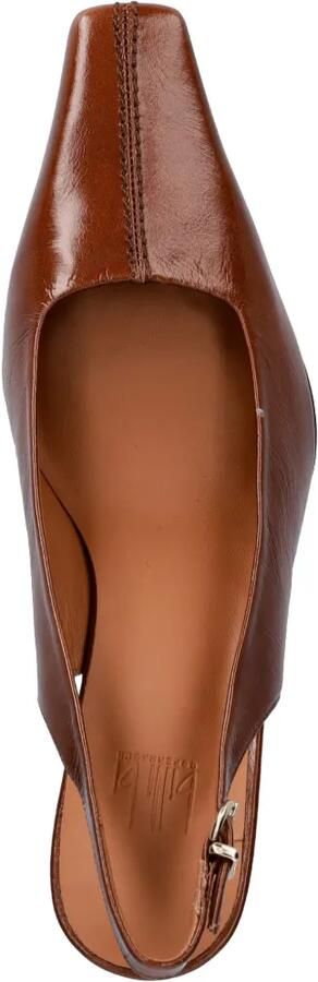 BILLI BI Slingback pumps met vierkante neus Bruin - Foto 4