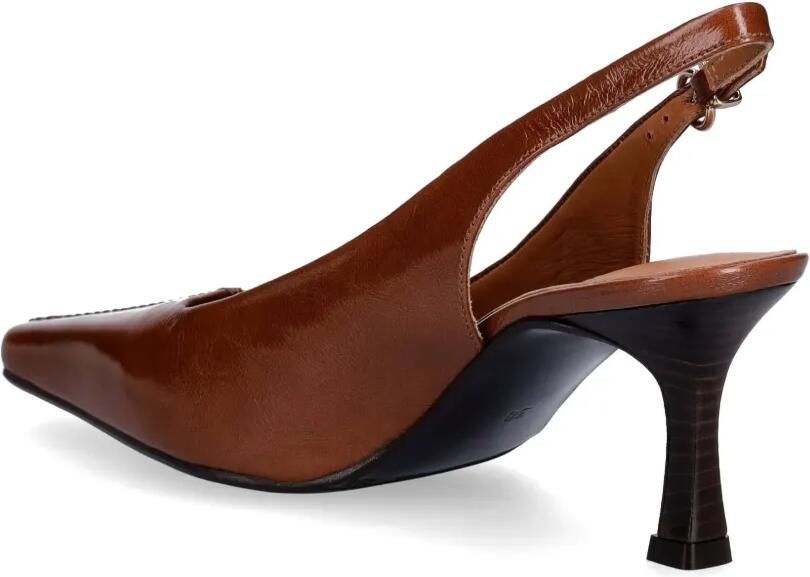 BILLI BI Slingback pumps met vierkante neus Bruin - Foto 3
