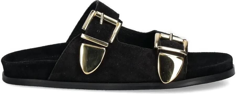 BILLI BI Slippers met dubbele gesp Zwart