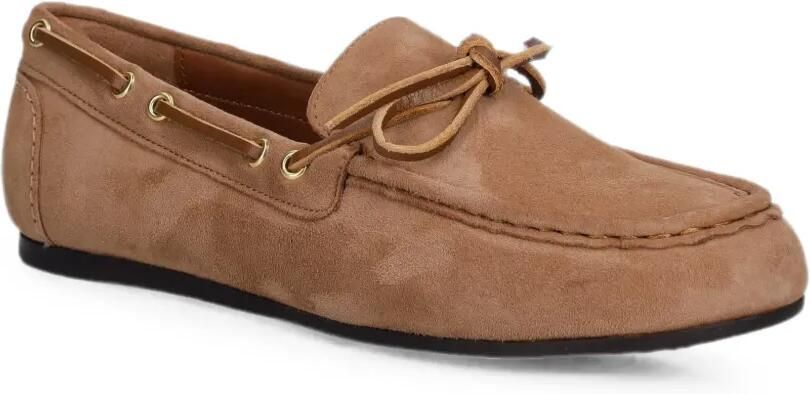 BILLI BI Suède loafers met strikdetail Beige - Foto 3