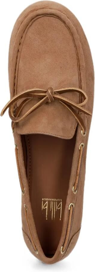 BILLI BI Suède loafers met strikdetail Beige - Foto 4