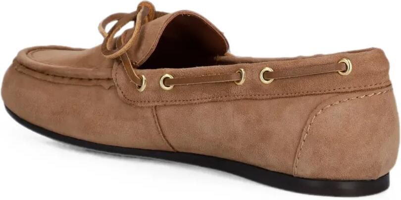 BILLI BI Suède loafers met strikdetail Beige - Foto 2