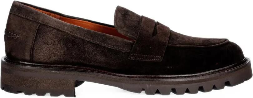 BILLI BI Suède loafers met chunky zool Bruin