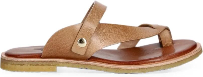 BILLI BI T7002 sandalen met gekruiste bandjes en neus Beige