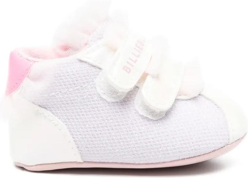Billieblush Babyschoentjes met klittenband en tulen afwerking Wit