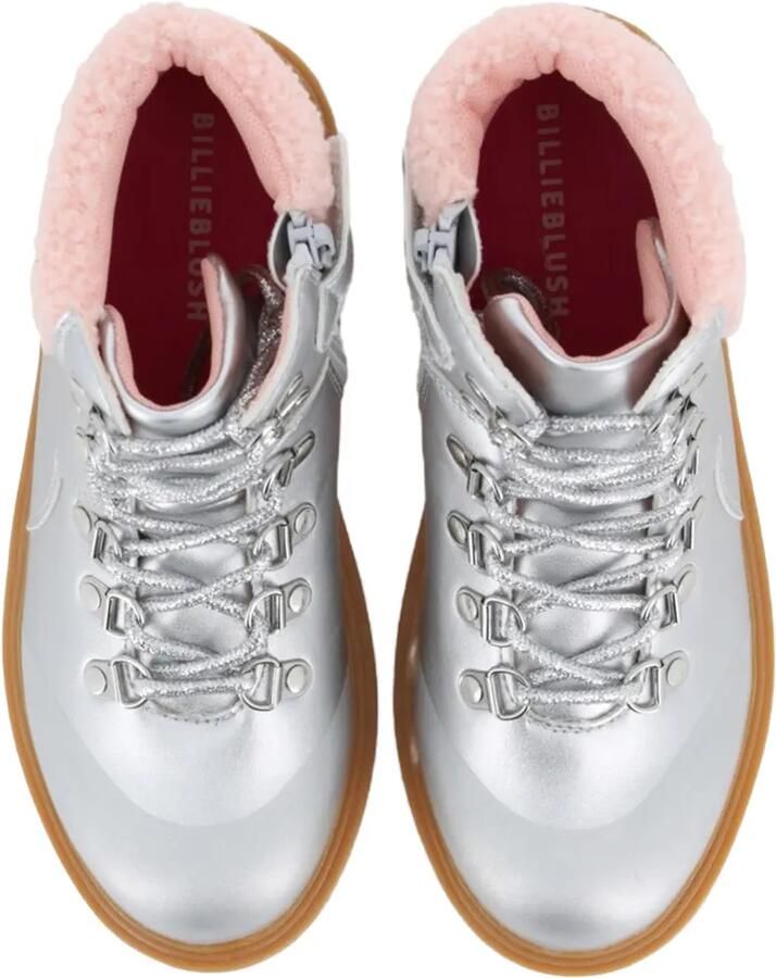 Billieblush Enkellaarzen met sherpa afwerking en veters Zilver - Foto 2