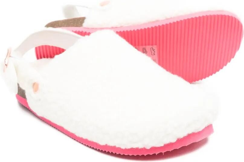 Billieblush Fluffy slingback slippers Wit - Foto 3