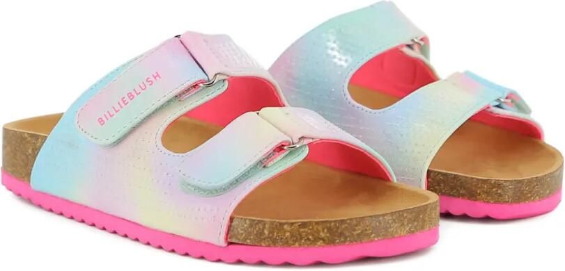 Billieblush Rainbow sandalen met dubbele bandjes Blauw