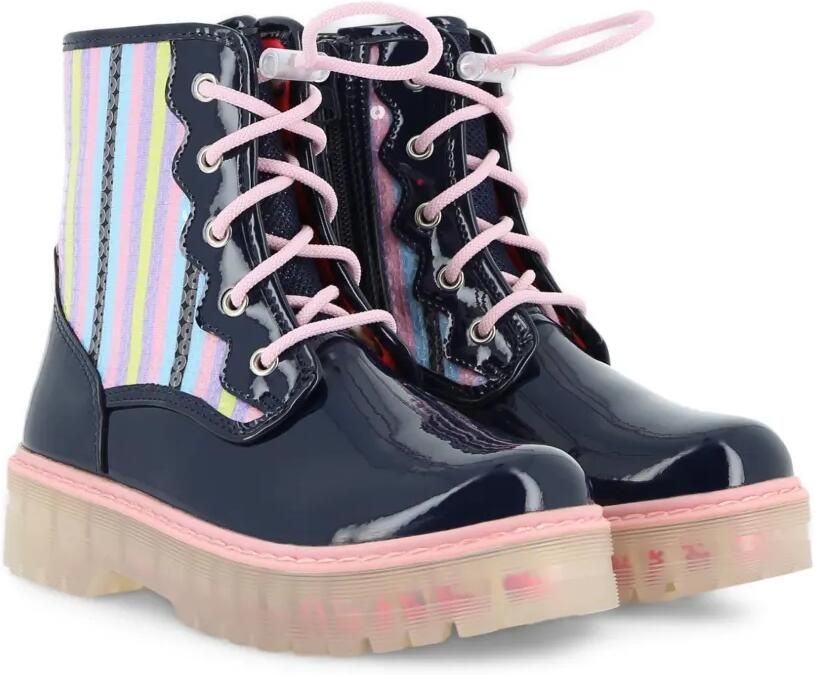 Billieblush sequin-embellished striped boots Blauw