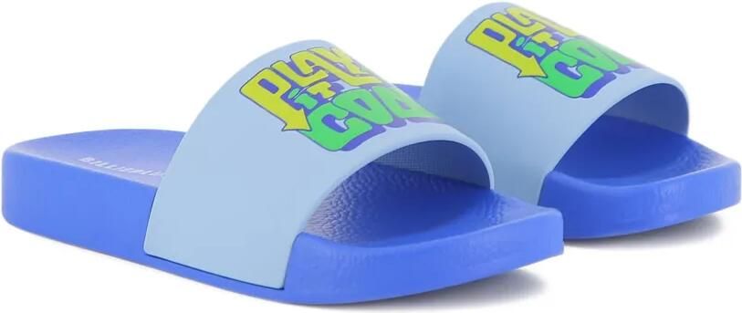 Billieblush Slippers met tekst Blauw