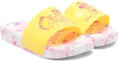 Billieblush x Disney slippers met grafische print Geel