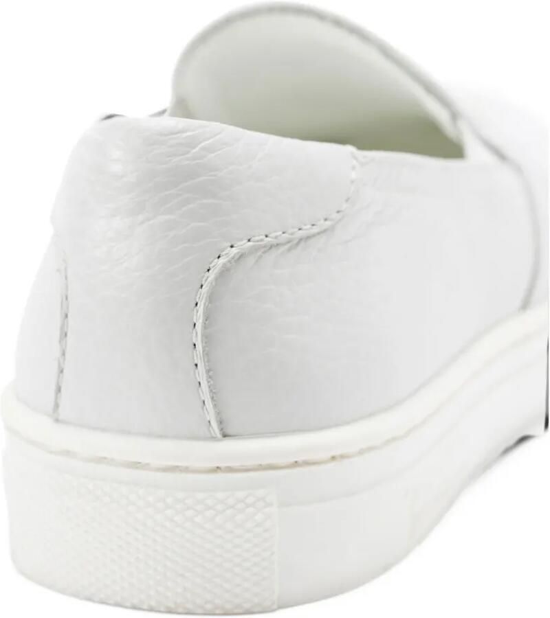 Billionaire Kevin logo-patch leather slip on sneakers Wit - Foto 2