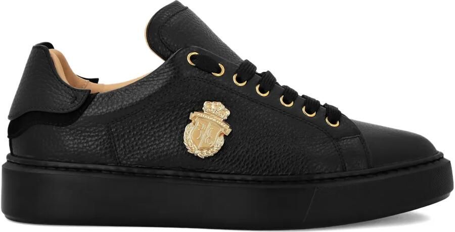 Billionaire Leren sneakers met logoplakkaat Zwart