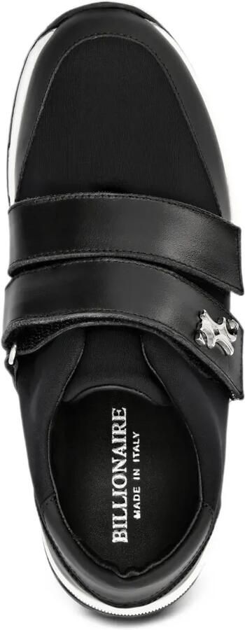 Billionaire Runner Crest touch-strap sneakers Zwart - Foto 2