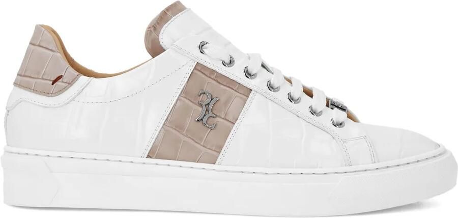 Billionaire Sneakers met krokodillen-reliëf Wit