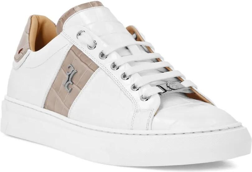Billionaire Sneakers met krokodillen-reliëf Wit - Foto 4